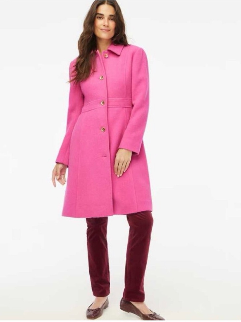 J. CREW Women's Wool Blend Lady Day Coat Pink NWT Size 6 Six NEW